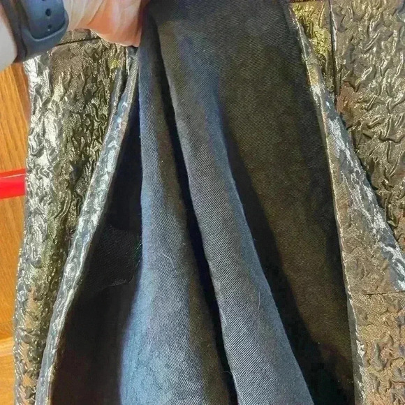 NEW MAC DUGGAL METALLIC JACQUARD ANTIQUE GOLD BALLGOWN sz 0 - Picture 11 of 16